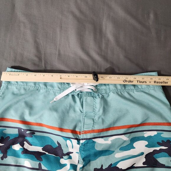 Life Is Good Swim Trunks Men's 40 Internal pocket Board Shorts Tie Waist Camo - Picture 9 of 11